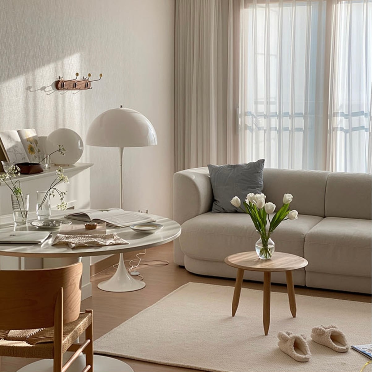 即発】white oak side table / ホワイトオーク サイドテーブル ウッド