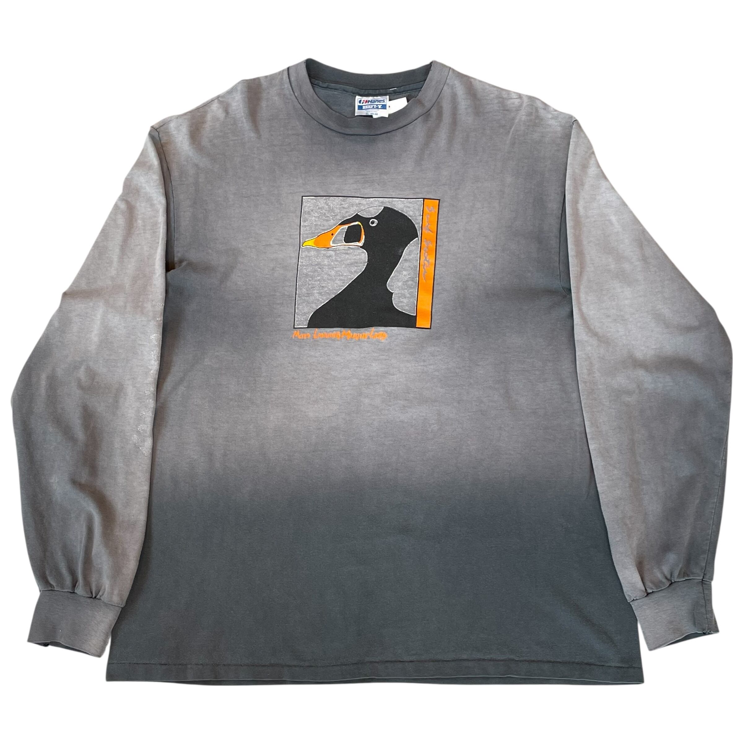 Good fade!!! 80~90s MOSS LANDING MARINE LABS "Surf Scoter" L/S T-shirt