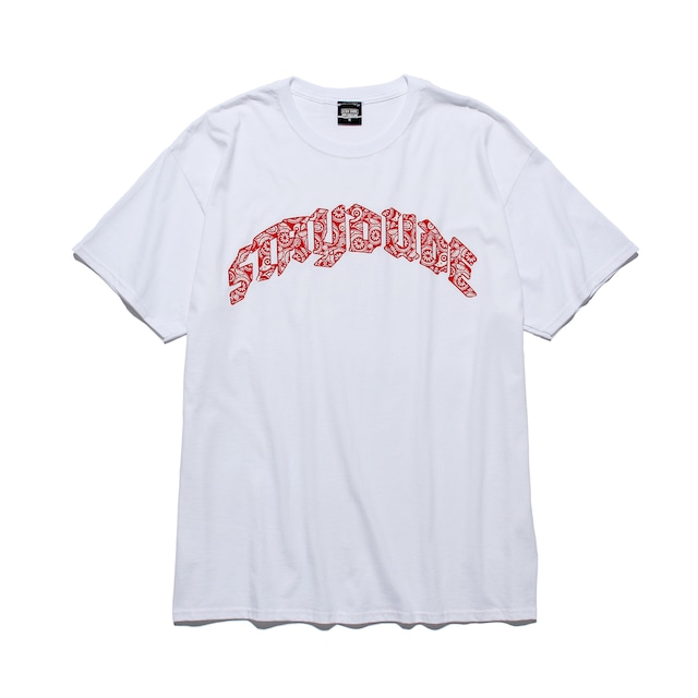 【STAY DUDE COLLECTIVE】Arch Paisley Logo SS Tee (WHITE)