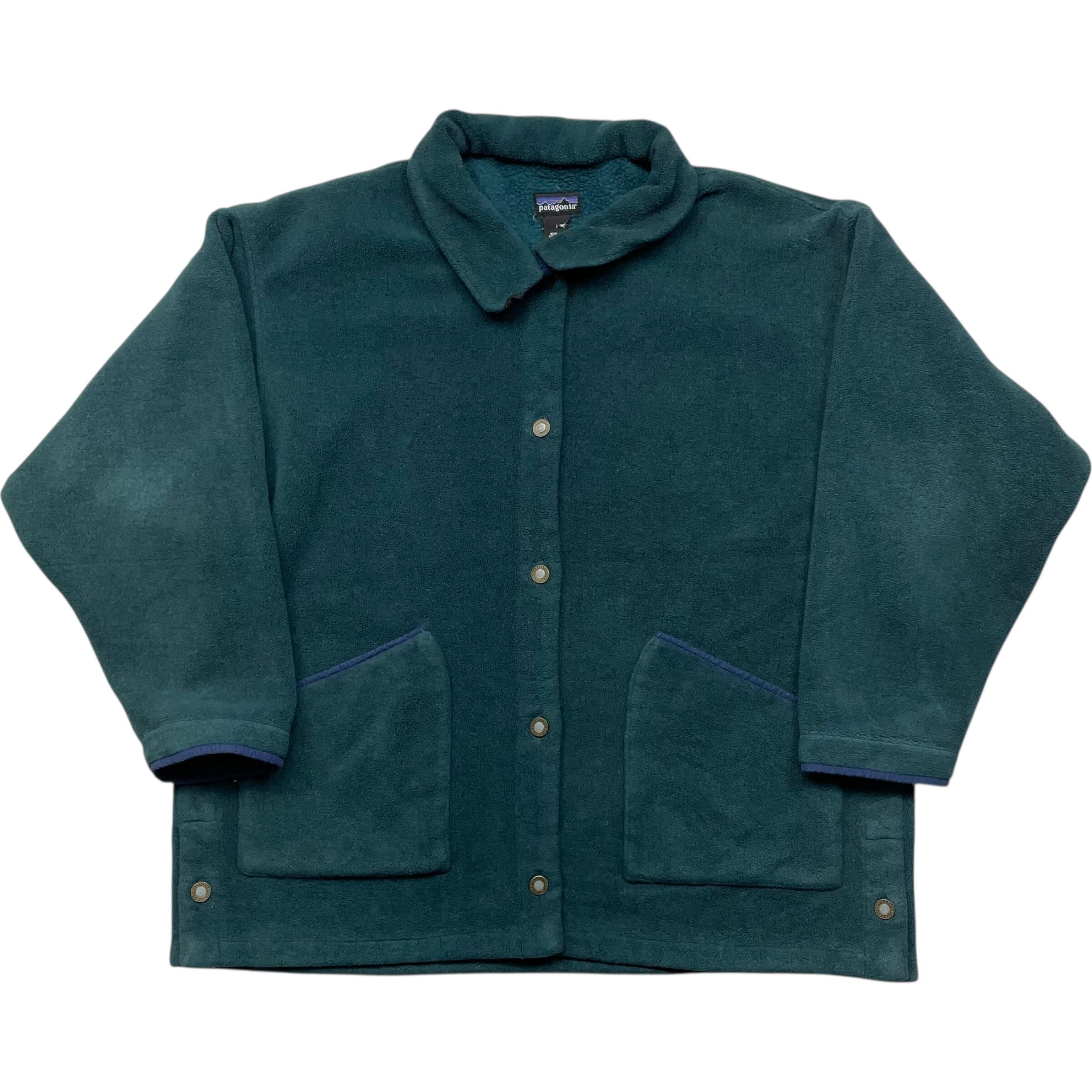 《L》Patagonia パタゴニア シャーリングコート フリースジャケット ダークグリーン 90年代 vintage no.9520