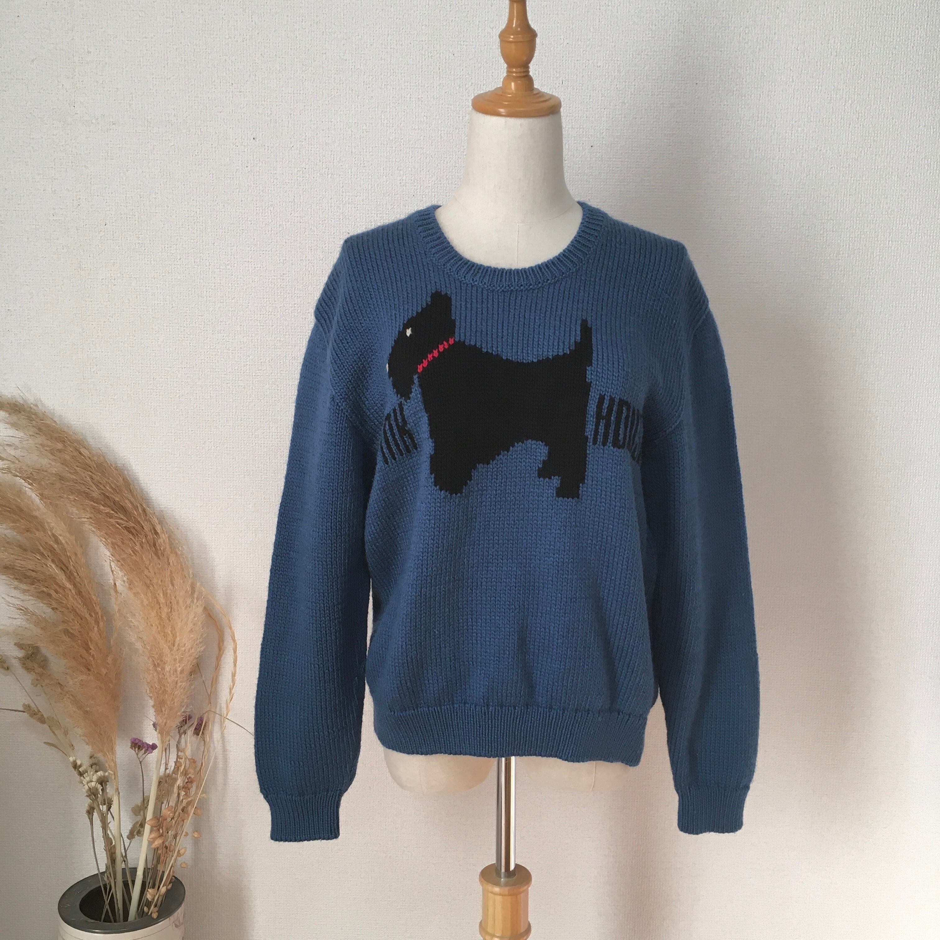 PINK HOUSE terrier motif knit〈レトロ古着 ピンクハウス テリア