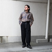 Nonnotte(ノノット)Minimum Smoking Jacketと山内(ヤマウチ)ツナギパンツコーディネート