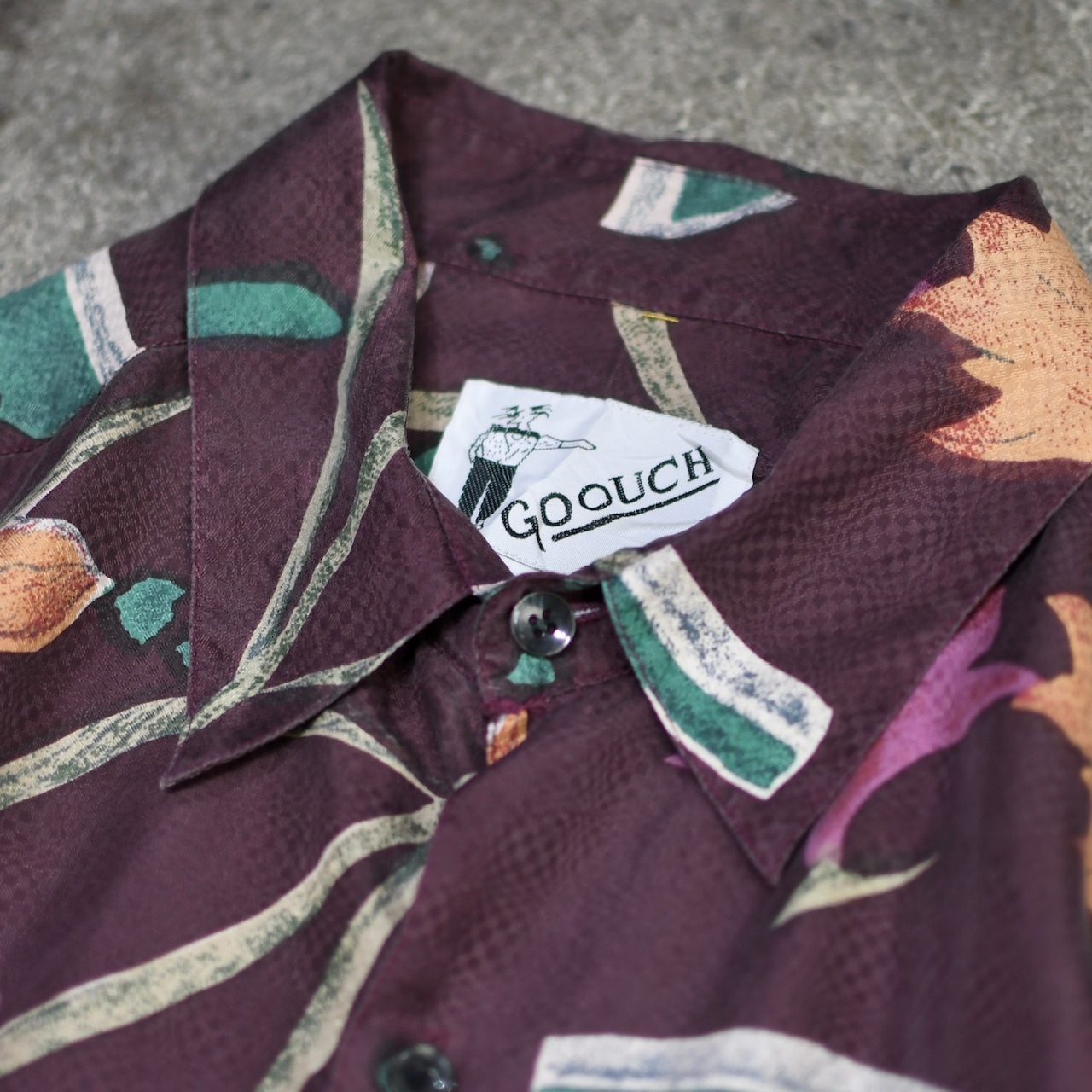 goouch dead stock design pattern silk shirt