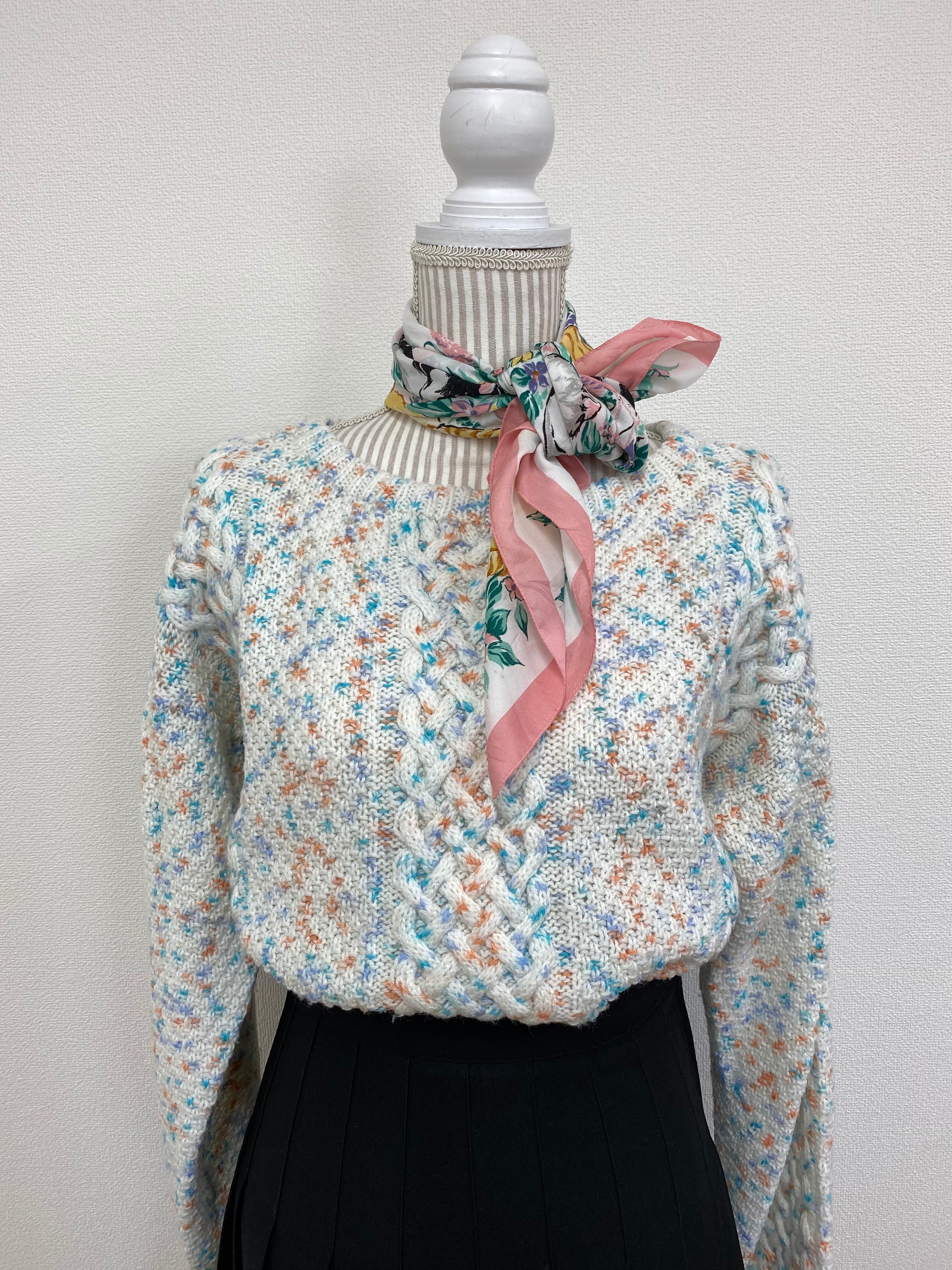 pastel color mix alan knit