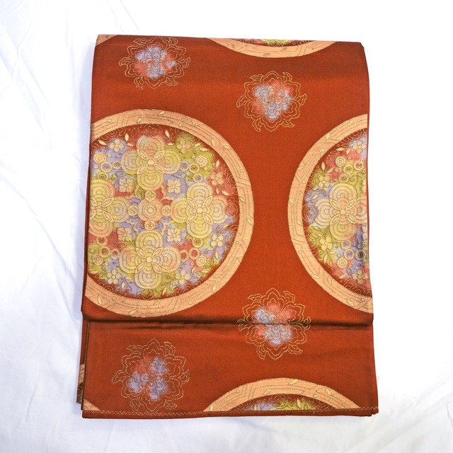 正絹・袋帯・花紋・振袖・着物・No.200701-0179・梱包サイズ60