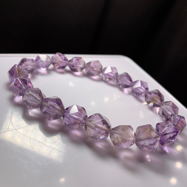 キラキラ☆アメジスト♪ダイヤモンドカットブレスレット