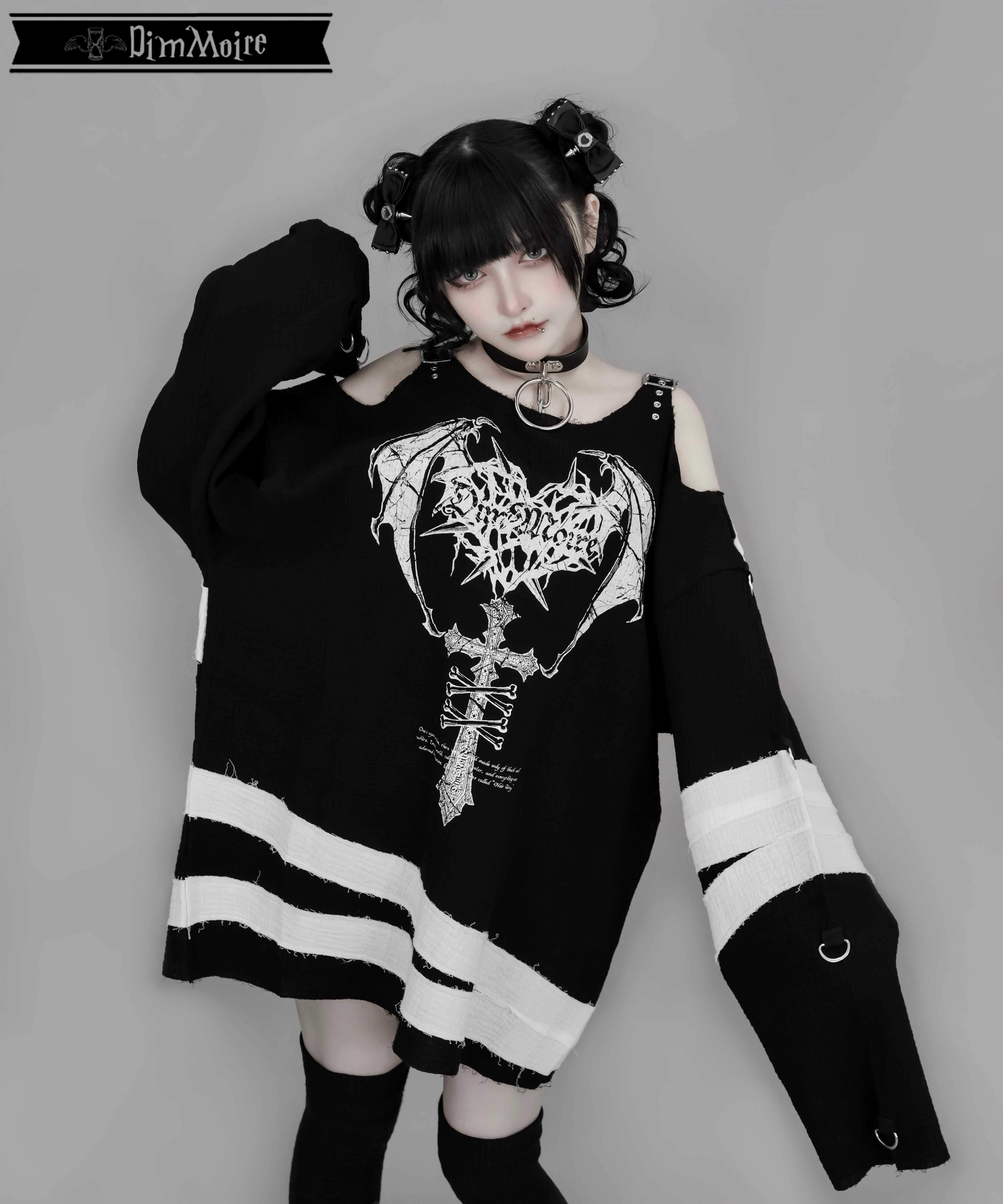 救済の十字ガーゼトップス【Black】 | DimMoire