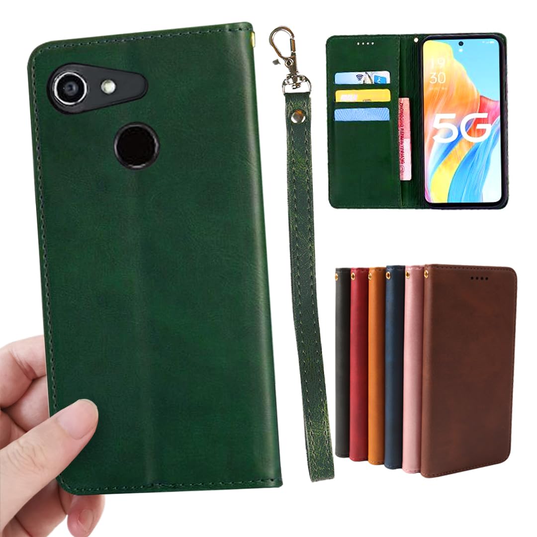 京セラ GRATINA KYV48 ケース 手帳型 適用 アンドロイド ワン S6 カバー 手帳 Android One S6 手帳型ケース GRATINAKYV48 ワンS6 KYV48ケース androidones6ケース グラティーナ スマホケース 【GoKIGIoD】 財布型 内蔵マグネット 弱磁 ストラップ 同梱 カード収納 ストラップホール スタンド機能 レトロ グリーン