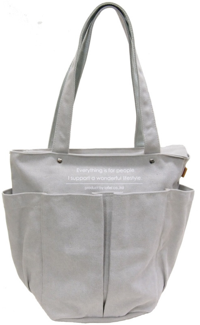 A4OK!10ポケットキャンバストートバッグ 10ポケットキャンバストート