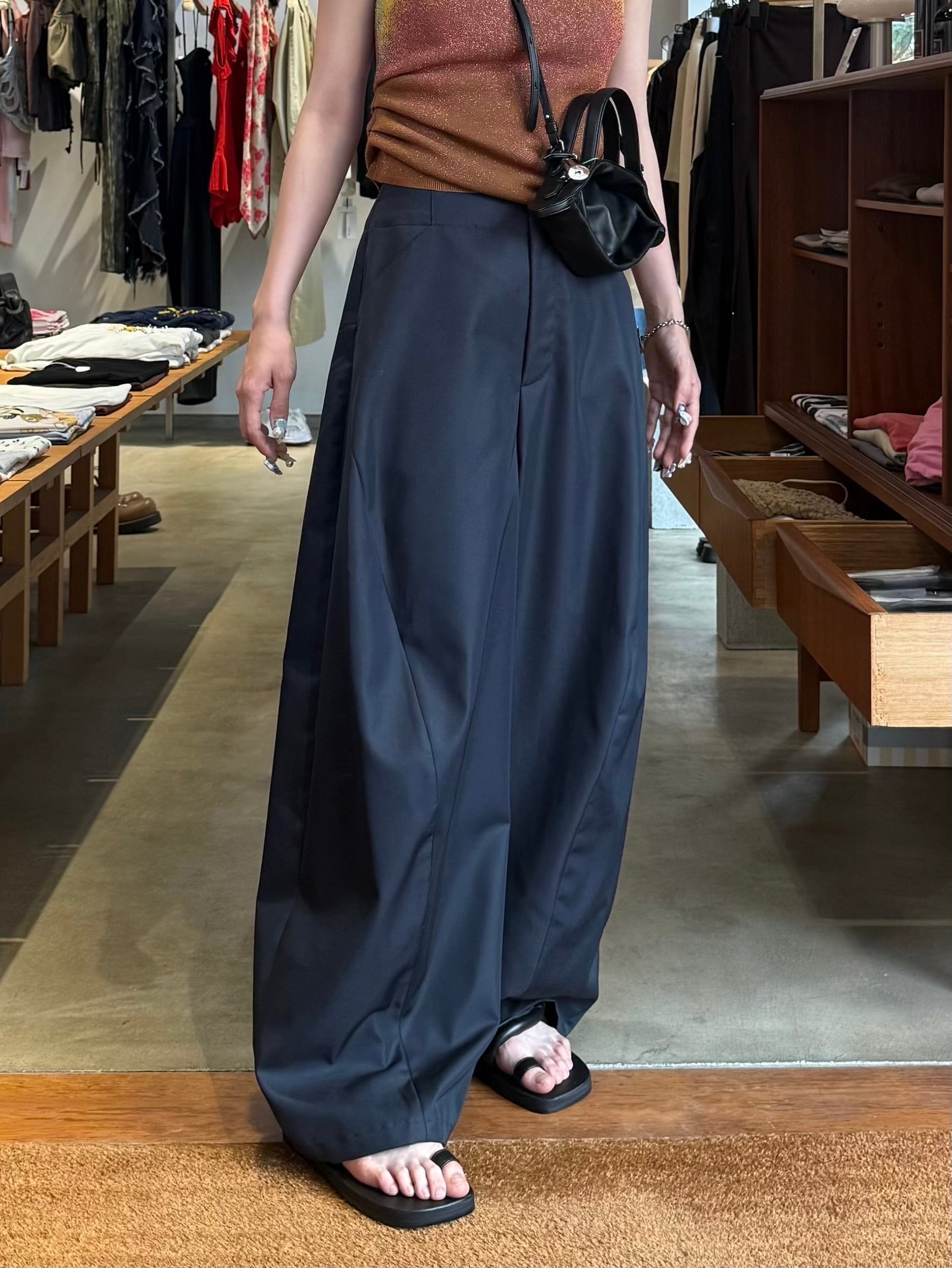 nagonstans ナイロン製バルーンシルエットロングスカート 26SS】nagonstans ナゴンスタンス/ バルーンスカート / boulder hem