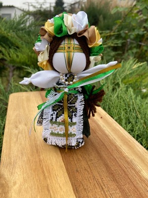 UA.Designer手作りモタンカ 14cm（ウクライナの御守り）スタンド付き