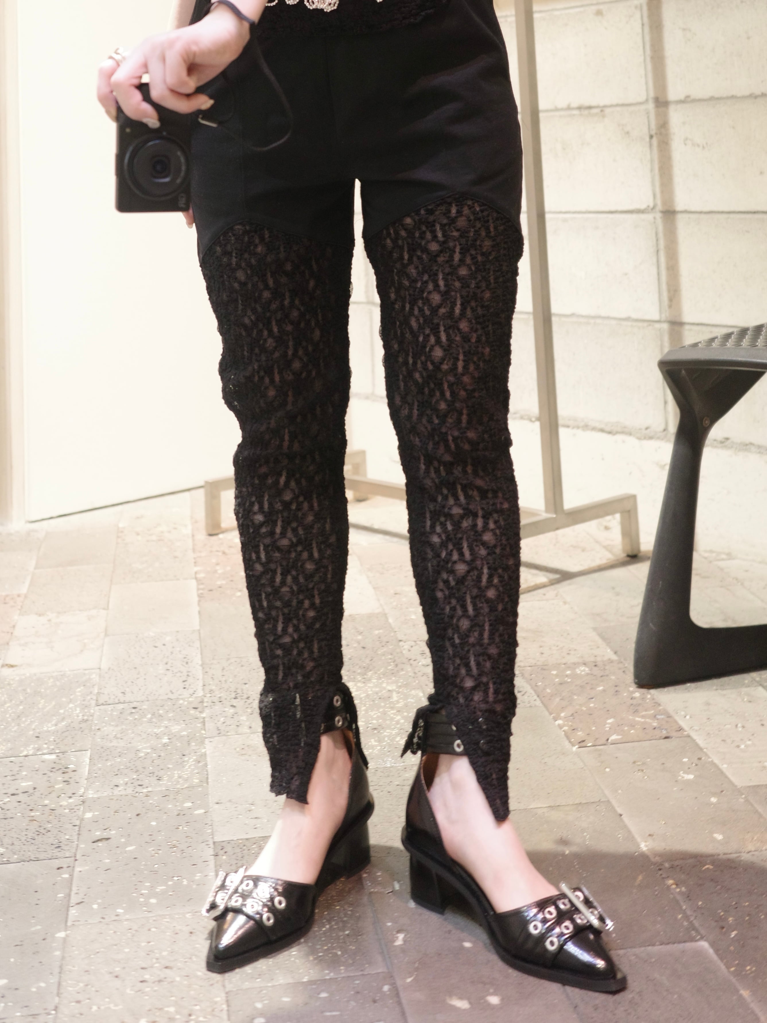 25SS】FUMIE TANAKA フミエタナカ / CUT LACE PANTS / レース 25SS】FUMIE TANAKA フミエタナカ / CUT LACE PANTS / レース