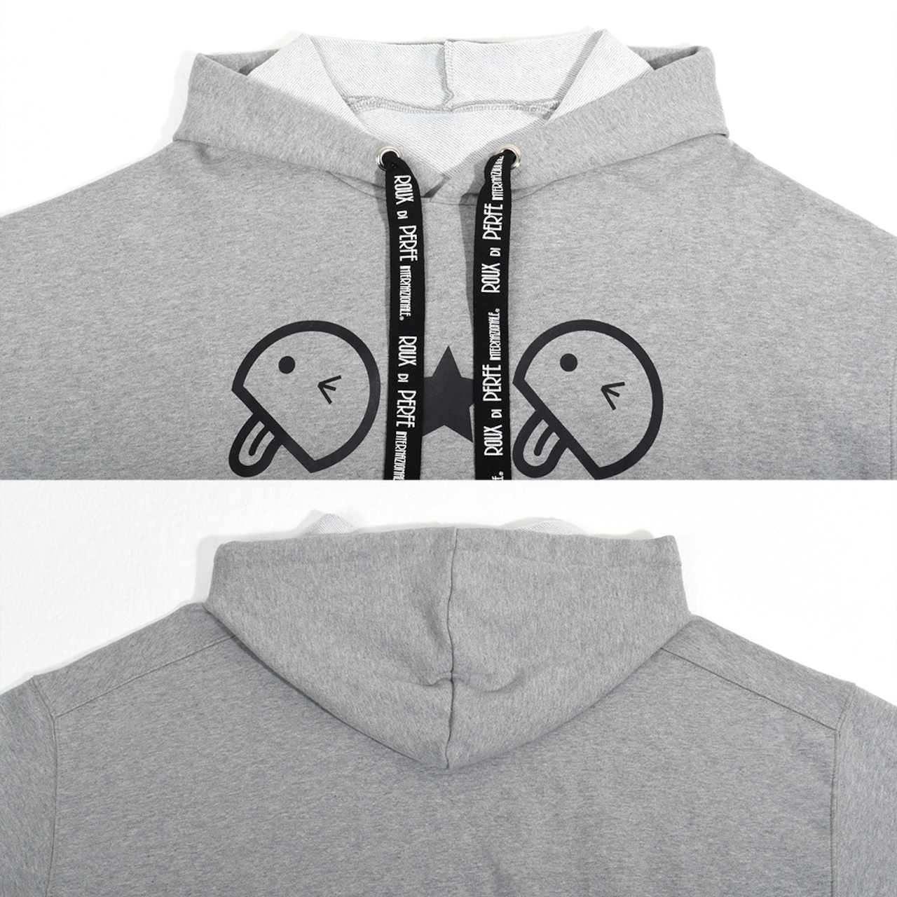 ロゴ紐ベーマークパーカー