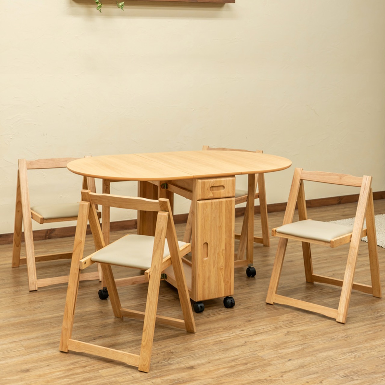 NEW　バタフライダイニング5点セット　DBR/NA