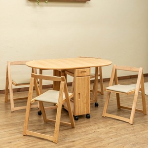 NEW　バタフライダイニング5点セット　DBR/NA