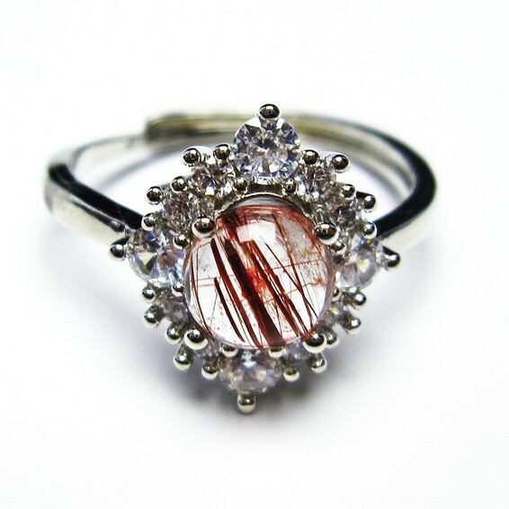 キャッツアイルチルクォーツ 指輪 リング 20号 フリーサイズ 調整可能 一点物 メール便送料無料 [M便 1/20] 115-4460