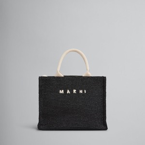 新入荷　在庫あり：MARNI【マルニ】ブラック トートバッグスモール  ( SHMP0077U0P386000C09 )