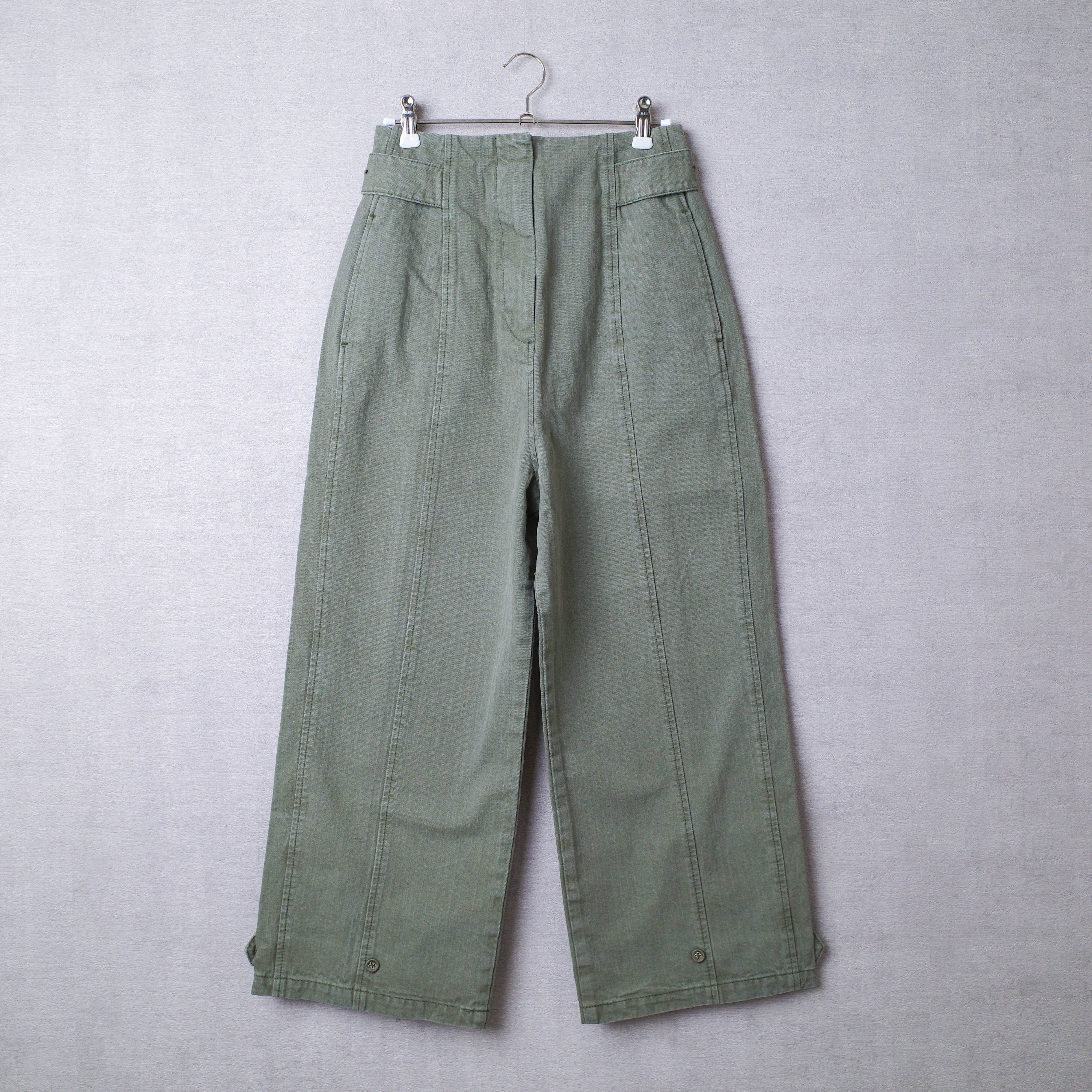 [NEW] BLACK by MOUSSY	JAPAN MADE HERRINGBONE PANTS KHAKI 070BA311-0020