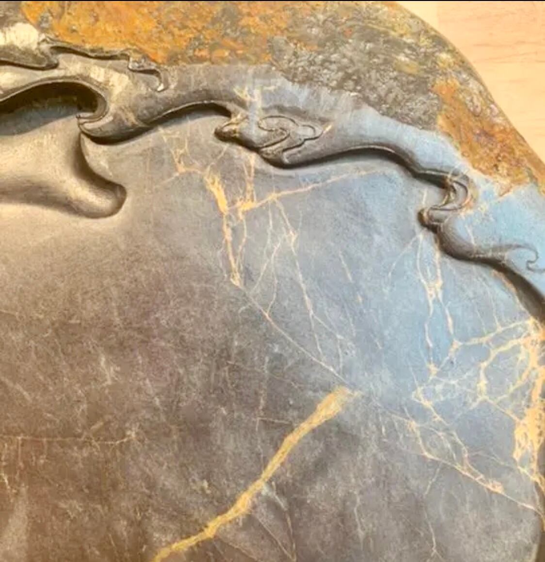 S06【硯】肇慶端渓石梅花坑有眼瓜文硯 | tenkokusyodo