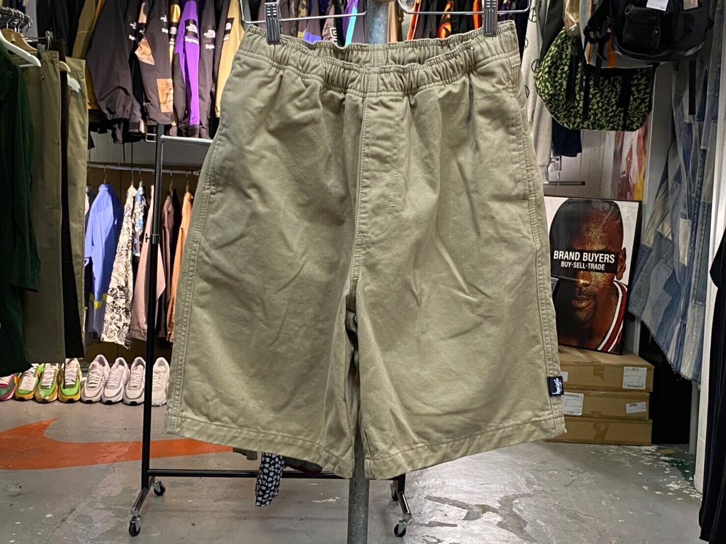 STUSSY BRUSHED BEACH SHORT KHAKI MEDIUM 216376 | BRAND BUYERS OSAKA