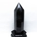 1Kg 黒水晶 六角柱 モリオン ポイント 置物 一点物 台座付属 152-4342