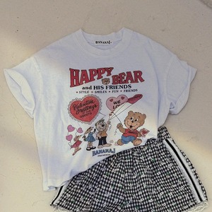 «sold out»«ジュニアサイズあり»«Banana J» ハッピーベアトップス 2colors