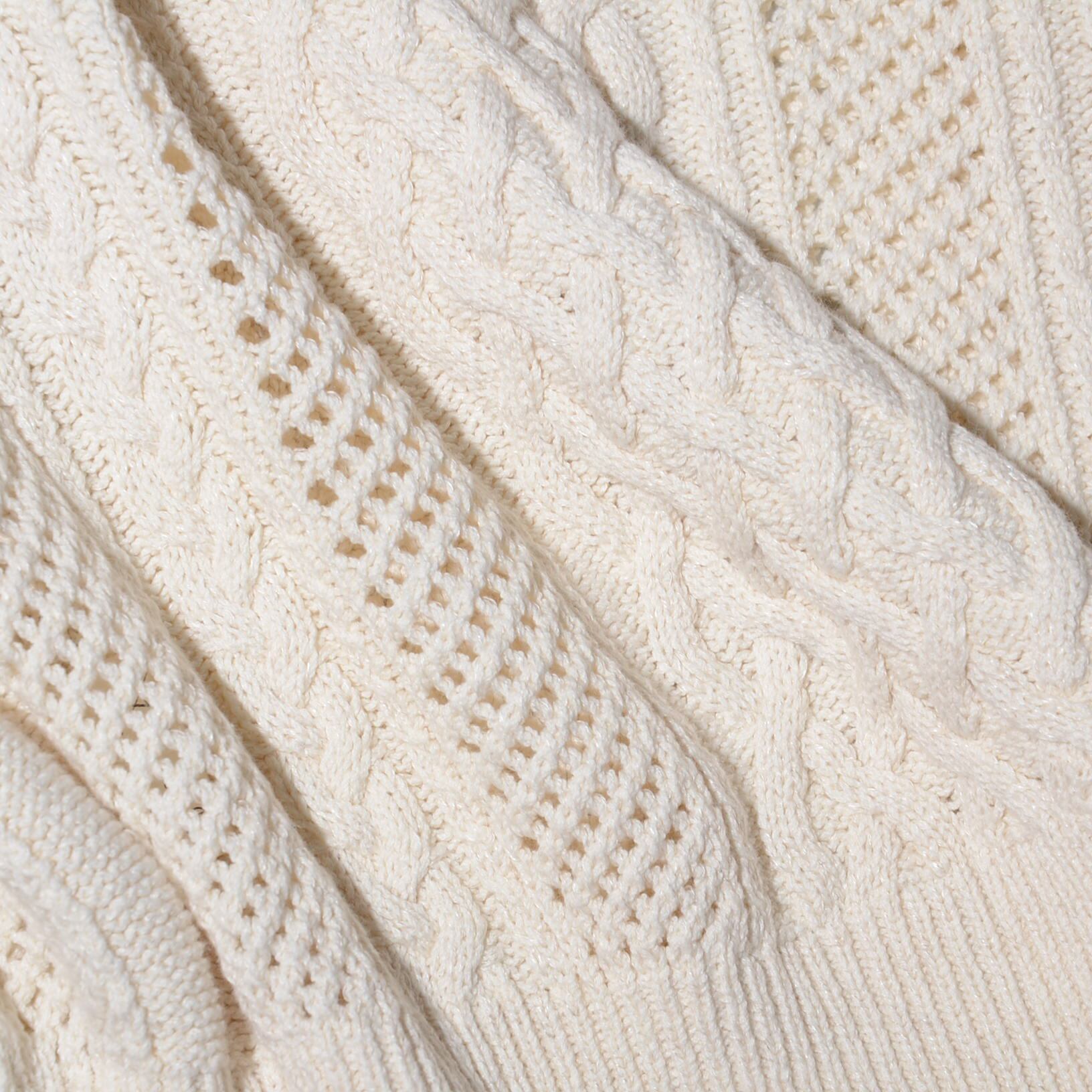 Otoaa オトアー メッシュ アランニット otoaa (jp) cotton/linen mesh alanknit | boutique goldenwool