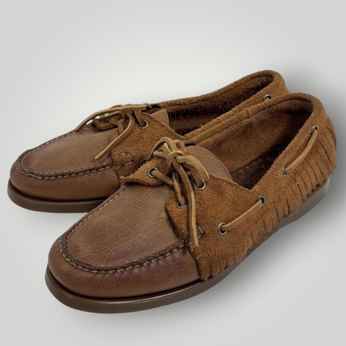 【超希少】RONNIE FIEG BY SEBAGO モカシン デッキシューズ US8.5 25cm ブラウン セバゴ ロニーファイグ KITH 別注 本革 レザー アーカイブ