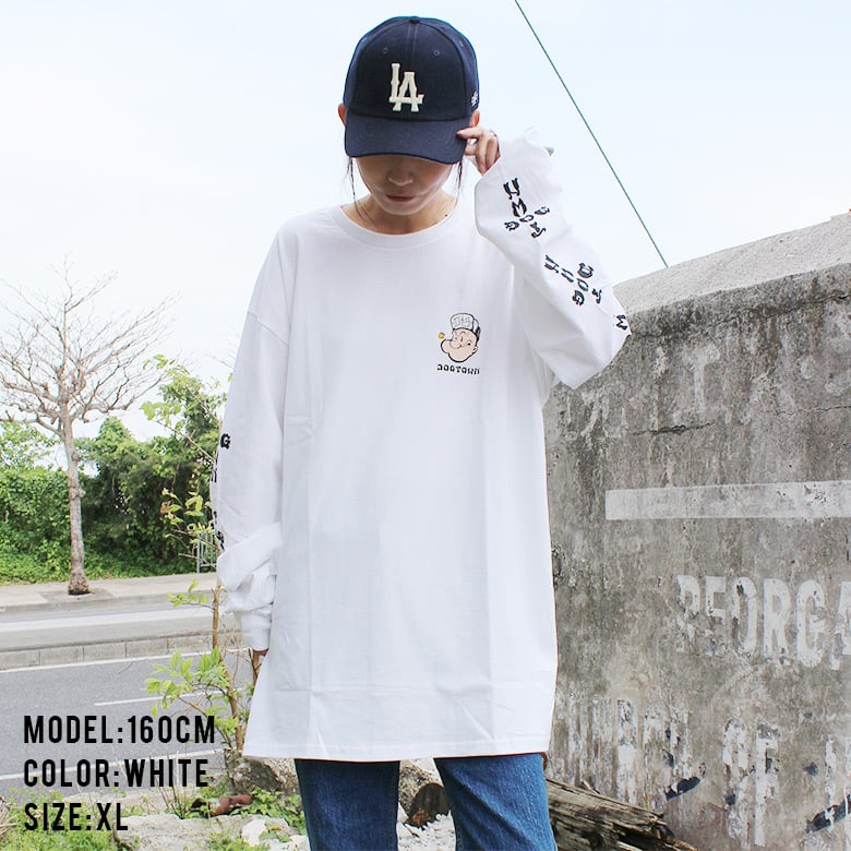 dt-dtpy-004】DOGTOWN ドッグタウン POPEYE CROSS SLEEVE ポパイ