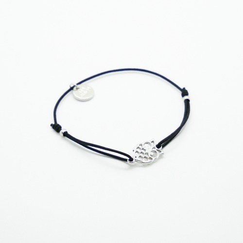 Owl Code Bracelet｜Silver x Black