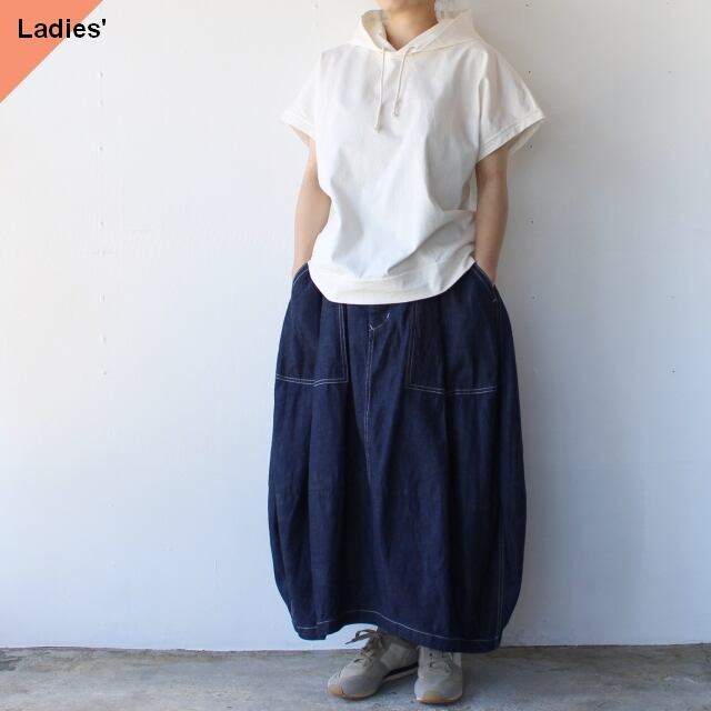 Siora 度詰め天竺プルオーバーパーカ / Interlock knitting parka (Off white)