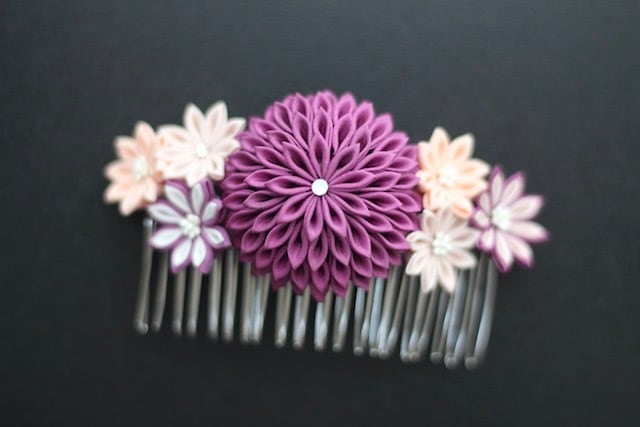 つまみ細工 コーム