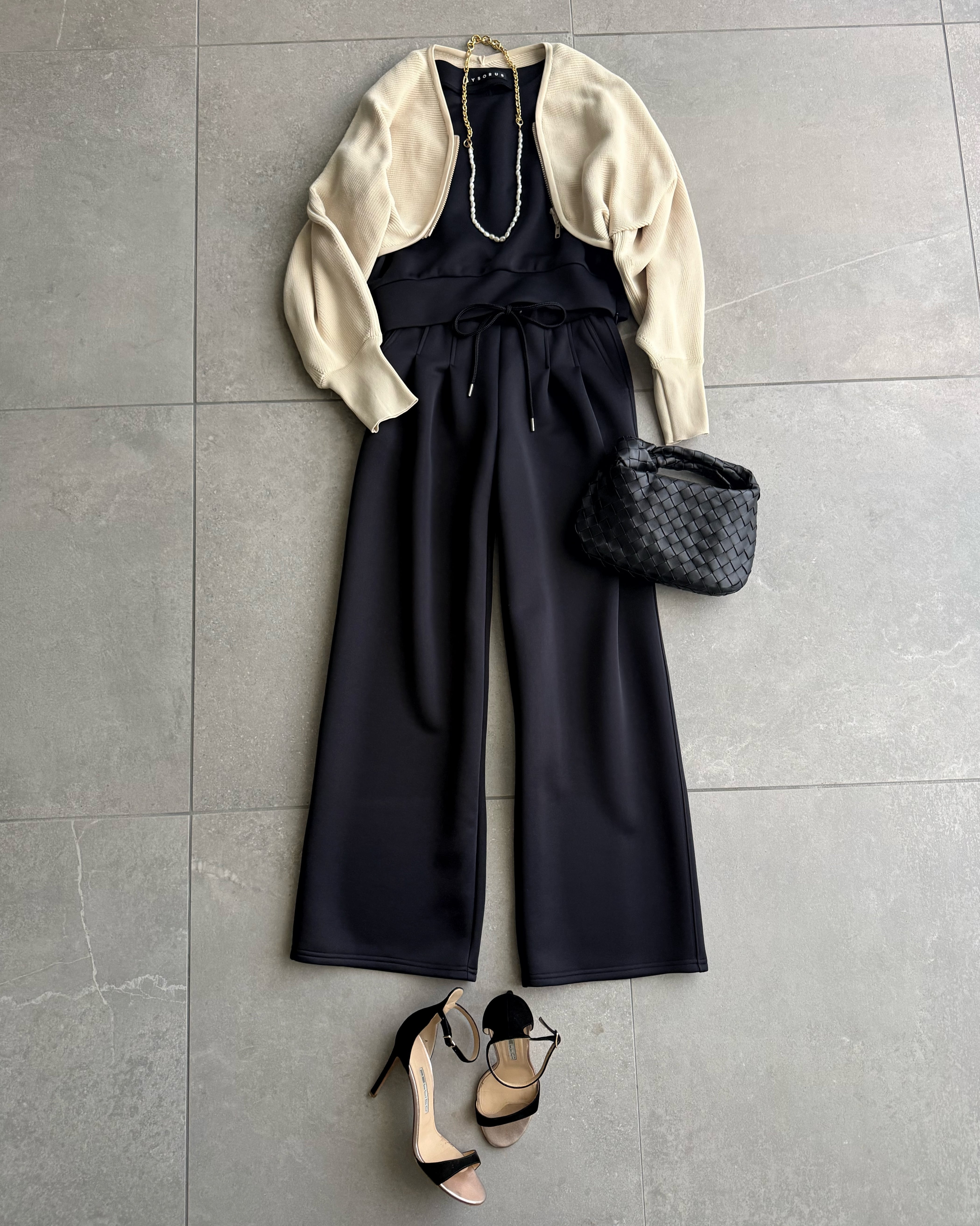 SYSORUS × akko3839 エアロフロントタックワイドパンツ 610-26047