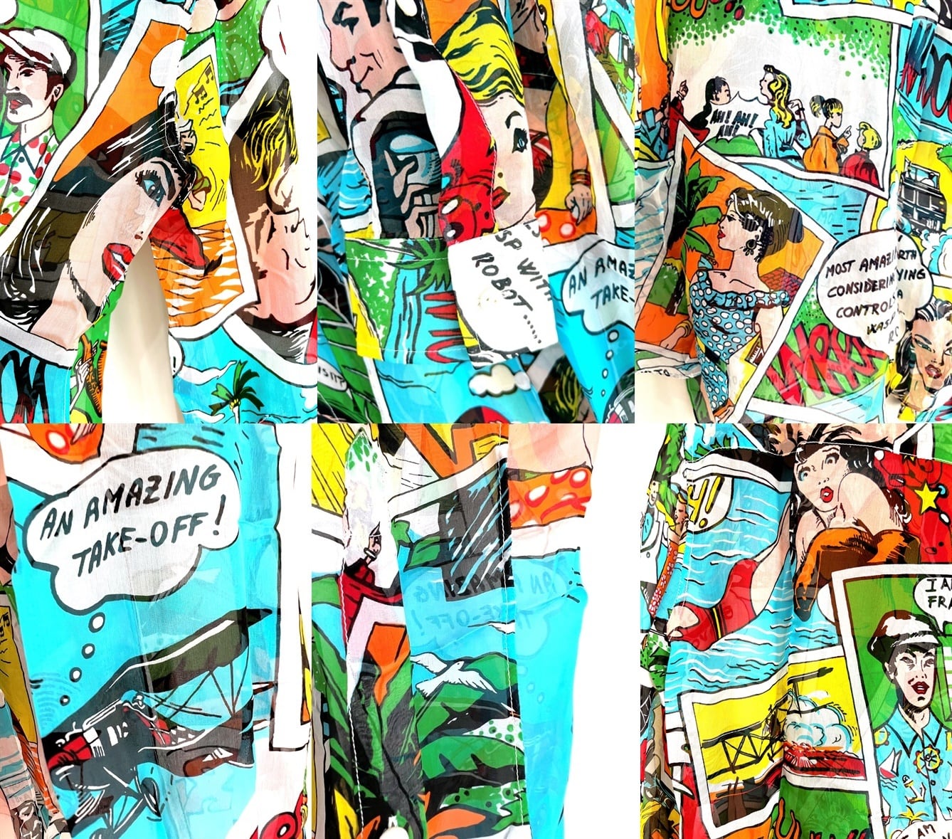 DOLCE＆GABBANA シルクブラウス DOLCE&GABBANA ドルチェ＆ガッバーナ マルチカラー コミック