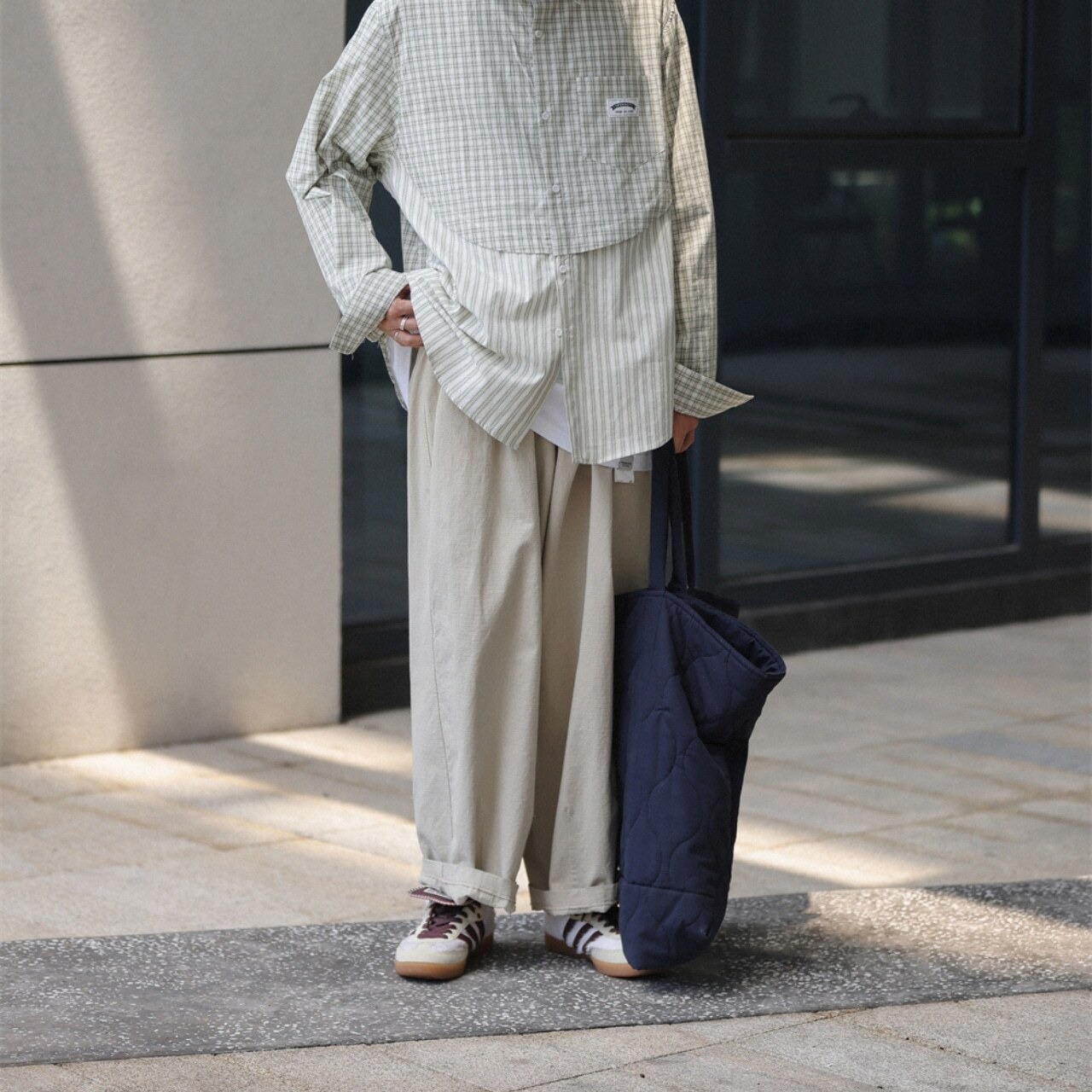 ヘビー コットン ワイド パンツ　N3321 - 2