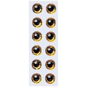 【在庫のみ】Bassday(バスデイ) 3Dアイシール ゴールド 5mm