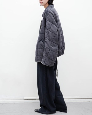 2000 quilting zip-up wide jacket