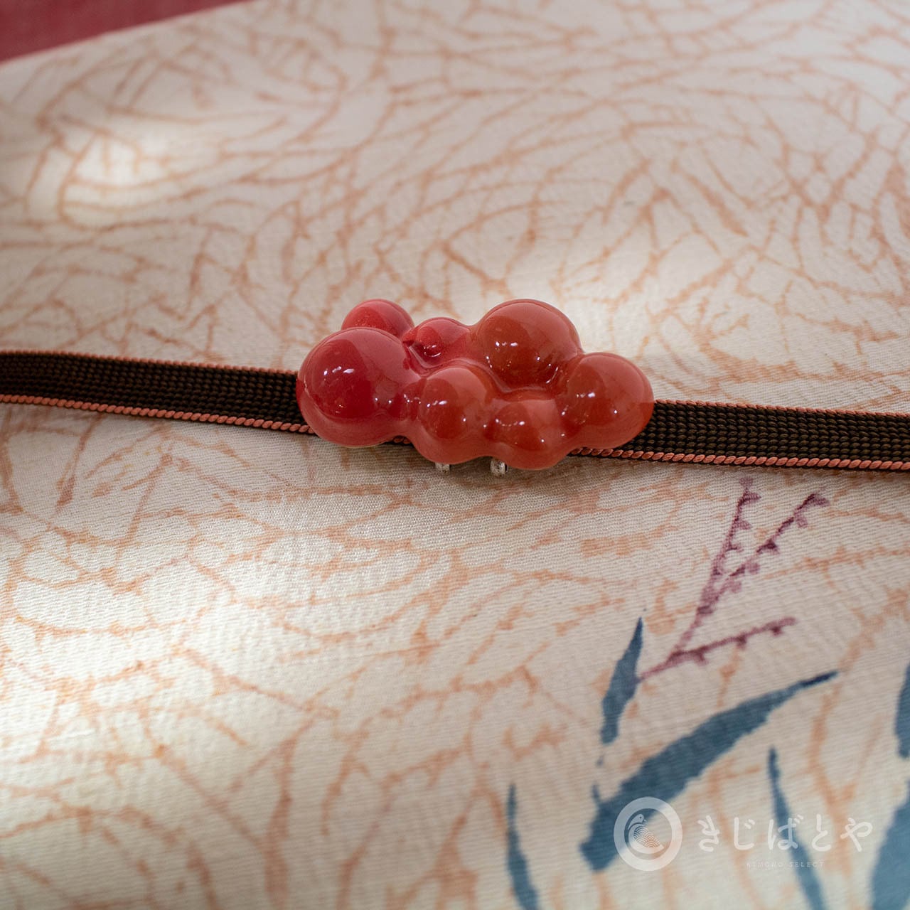 陶器の帯留 Bubble 纁 | きじばとや