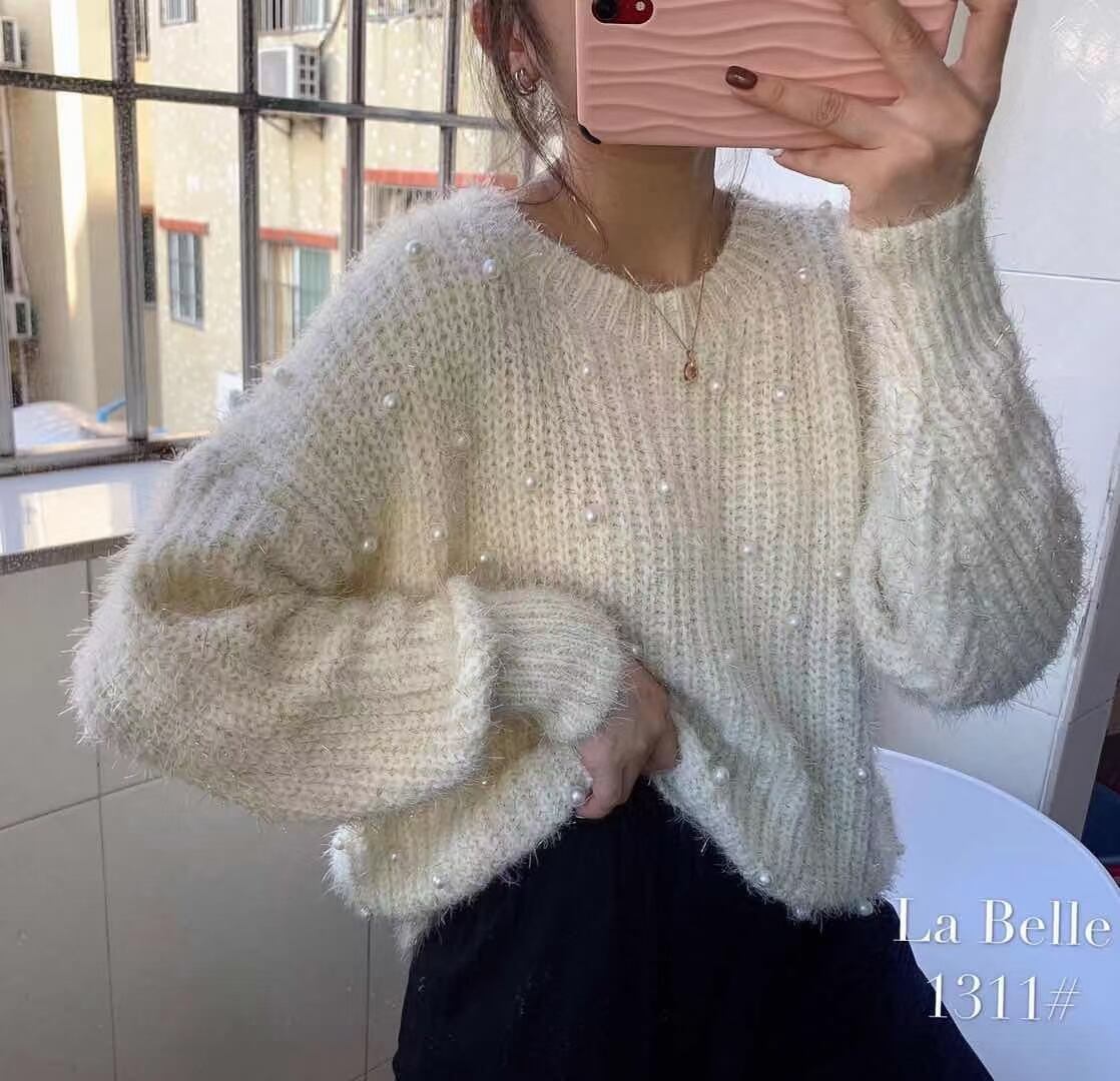 パール付きシャギーニット　AJ1102-1311