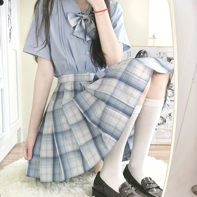 ゆめかわ 女子高生風 リボンとプリーツスカートセット Suka2 ゆめかわガール
