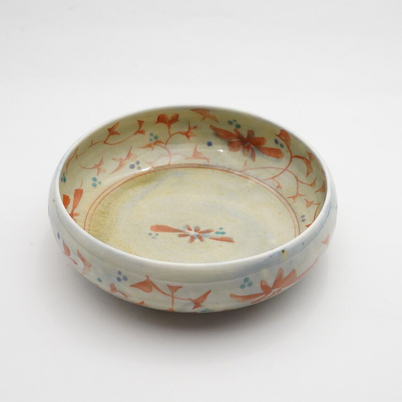 【ヤマカワミユキ】4.5寸丸鉢 色絵華唐草 YA11