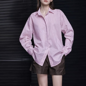 コットンストライプシャツ ・21388 コットンストライプシャツ ・21388