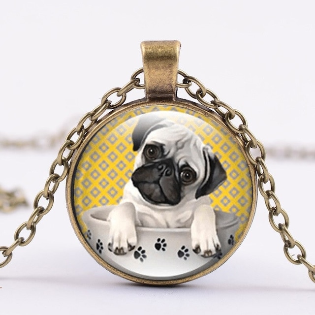 Pendant -pug in cup-　　acce-15