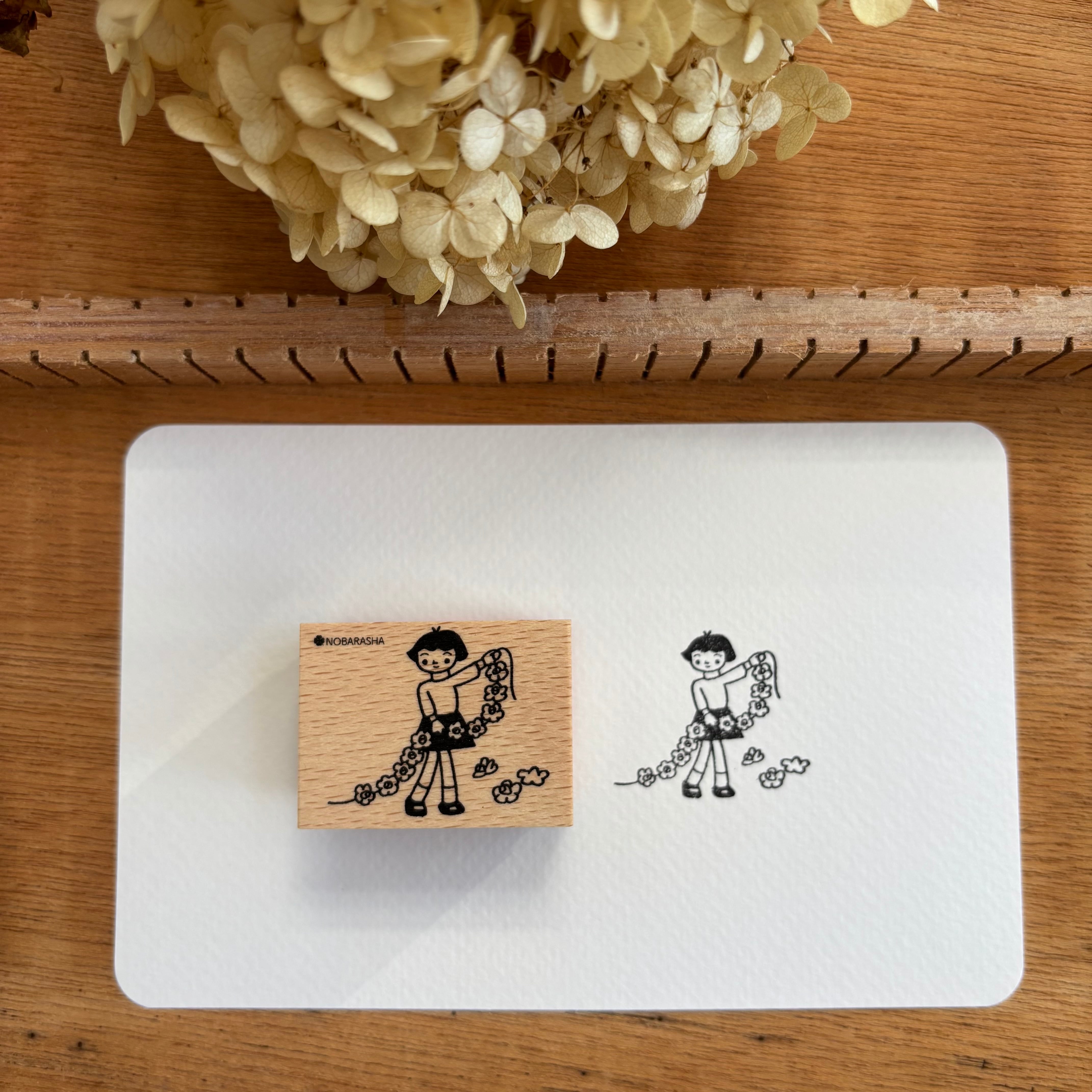 野ばら社の図案はんこ・つばきの子|STP-1029