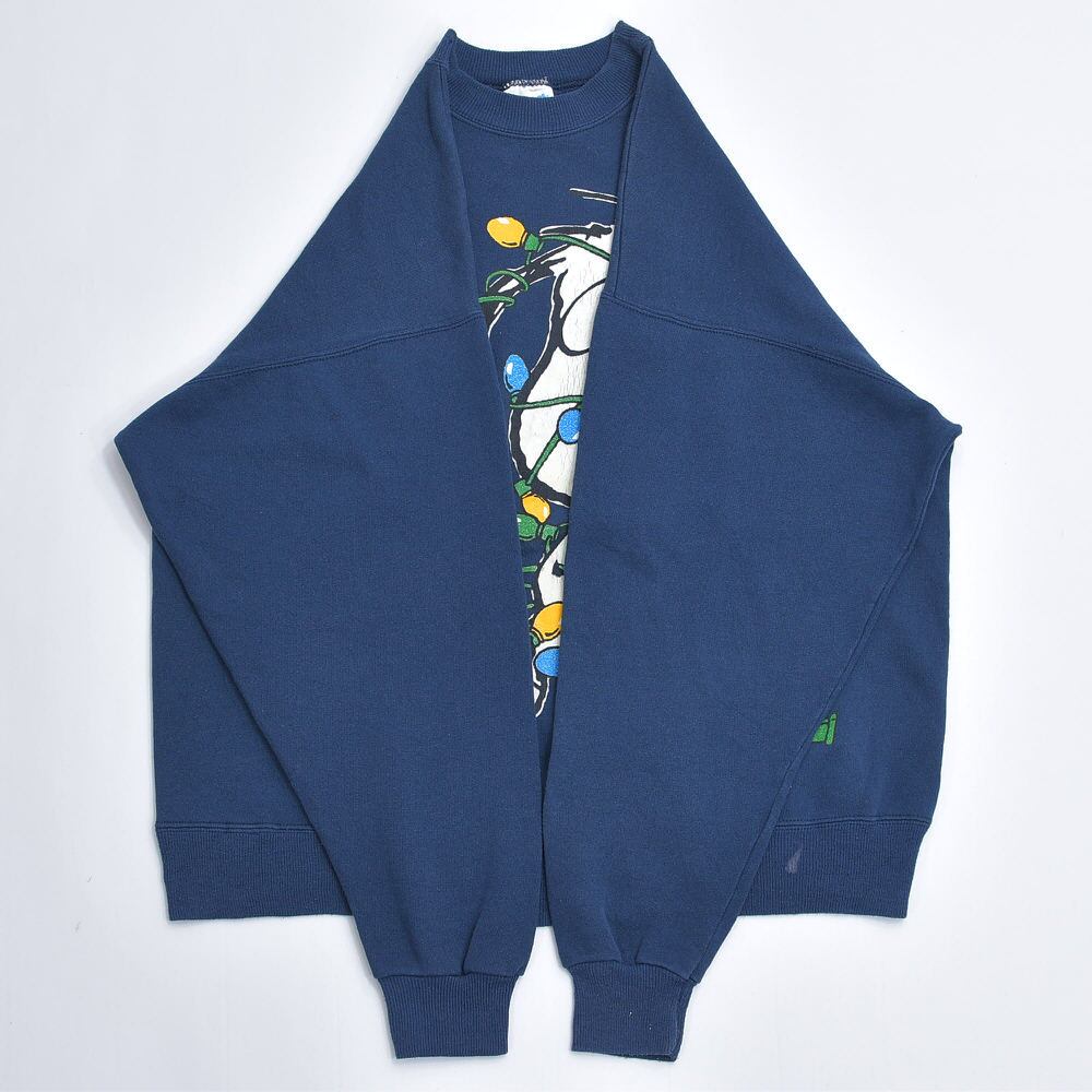 90s Hanes ヘインズ スヌーピー クリスマス プリント スウェットシャツ
