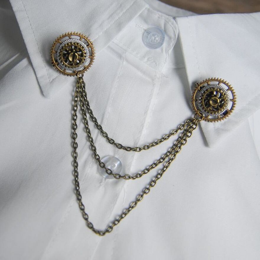 サブカル 服 地雷系 通販 ブローチ スチームパンク メタルギア レトロ サブカルファッション アクセサリー