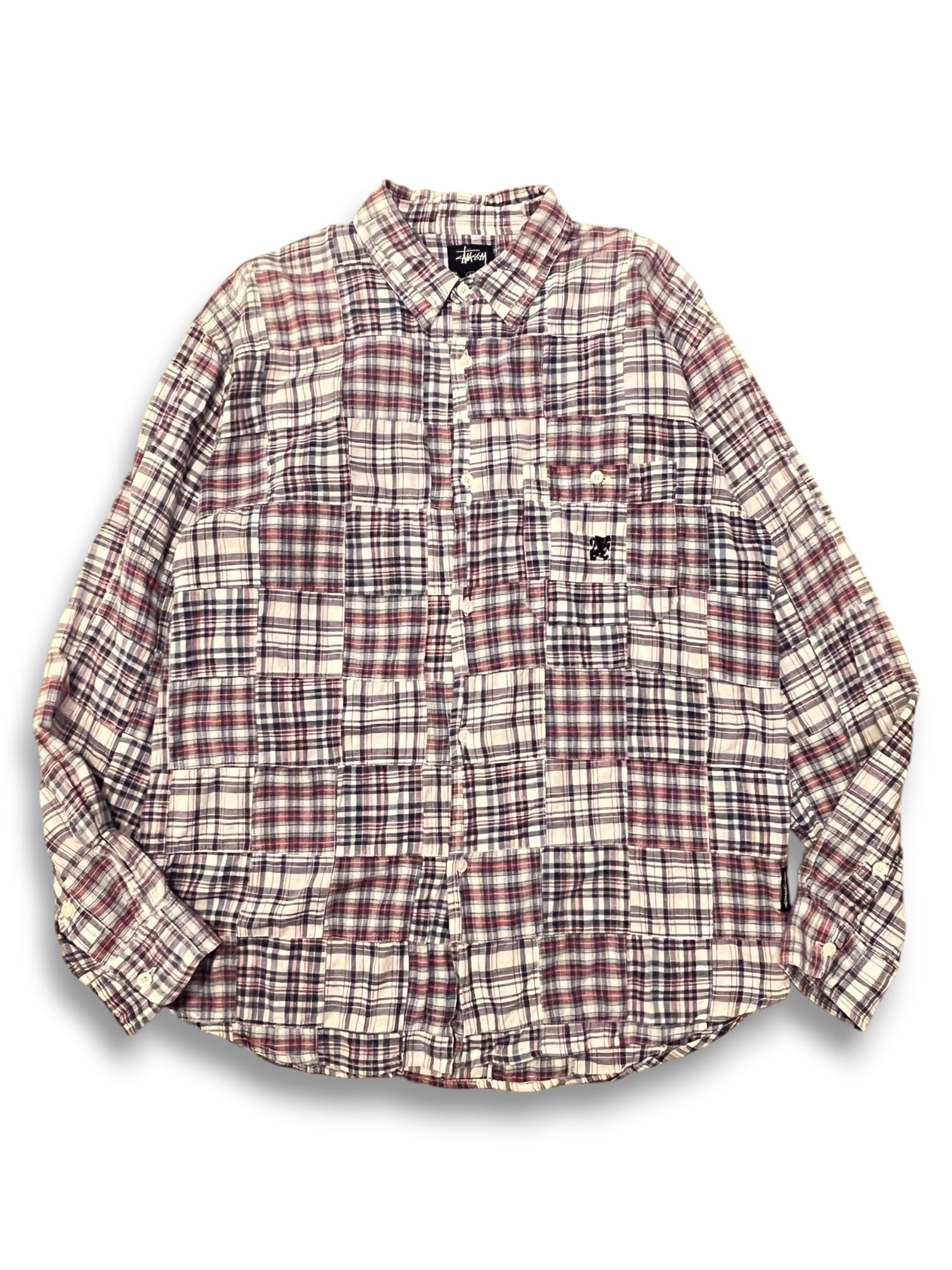 Lサイズ）90-00s Stussy patchwork Shirt | HYBRID 25