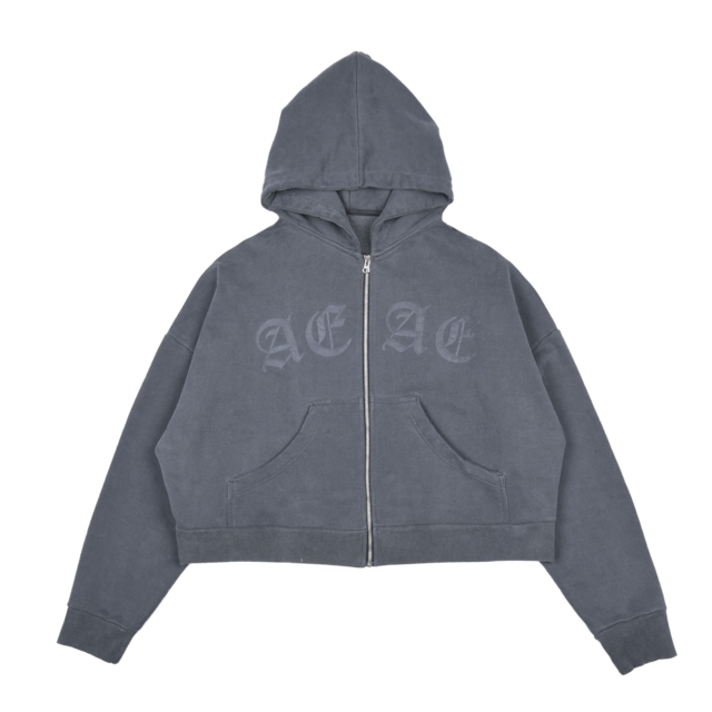 [AEAE] PIGMENT CROP HOODIE ZIP-UP[Black] 正規品 韓国ブランド 韓国通販 韓国代行 韓国ファッション