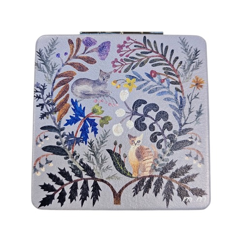 Matsuo Miyuki Square mirror Two cats