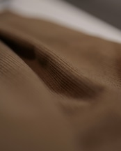 itochi - Wool & Cashmere Corduroy Tuck Slacks :Brown|先染め/尾州×遠州/裏地付き